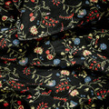 BRUDKRUSBÄR Duvet cover and pillowcase, black multicolour/floral pattern, 150x200/50x60 cm