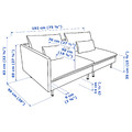 SÖDERHAMN 3-seat sofa, with open end/Fridtuna light beige