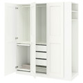 PAX / GRIMO Wardrobe combination, white white/white, 170x60x201 cm