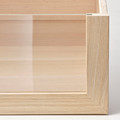 KOMPLEMENT Drawer with glass front, white stained oak effect, 100x58 cm