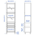 BESTÅ Storage combination w glass doors, white Smeviken/Ostvik/Kabbarp white clear glass, 60x42x202 cm