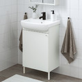 NYSJÖN / BJÖRKÅN Wash-stnd w door/wash-basin/tap, white, 54x40x98 cm