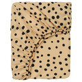 SANDLÖPARE Fitted sheet, light brown/cheetah pattern, 90x200 cm