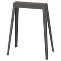 LAGKAPTEN / NÄRSPEL Desk, white stained oak effect/dark grey, 140x60 cm