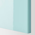 METOD Corner wall cabinet with shelves, white Järsta/high-gloss light turquoise, 68x100 cm