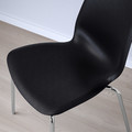 LIDÅS Chair, black/Sefast chrome-plated