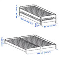 UTÅKER Stackable bed with 2 mattresses, pine/Åfjäll firm, 80x200 cm
