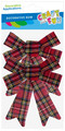 Craft Christmas Decoration Bow 2pcs, 1 set, assorted