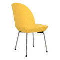 Upholstered Chair Cloe, yellow/chrome