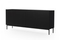 Four-Door Cabinet Nicole 200cm, matt black, black legs