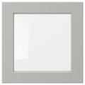 LERHYTTAN Glass door, light grey, 40x40 cm