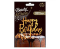 Acrylic Cake Topper Happy Birthday, gold