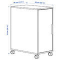 ALEX Storage unit on castors, dark grey/black, 36x76 cm