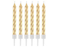 Birthday Candles 8cm, gold, 12pcs