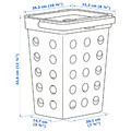 HÅLLBAR Bin for organic waste, light grey, 10 l