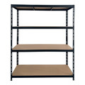 Metal Shelving Unit 180 x 150 x 6 cm 4 Shelves 300 kg, black