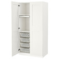 PAX / GRIMO Wardrobe combination, white/white, 100x60x201 cm