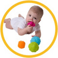 Playgro Textured Sensory Balls 4pcs 9m+