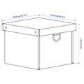 NIMM Storage box with lid, black, 16.5x16.5x15 cm