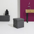 Folding Storage Pouffe Vels Atom, grey