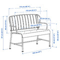 LÄCKÖ 2-seat sofa, outdoor, grey