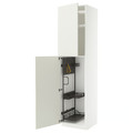 METOD High cabinet with cleaning interior, white/Veddinge white, 60x60x240 cm