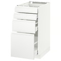 METOD / MAXIMERA Base cab 4 frnts/4 drawers, white/Voxtorp matt white, 40x60 cm