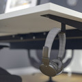MITTZON Desk, white/black, 120x60 cm