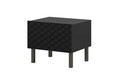 Set of 2 Nightstands Bedside Tables Scalia II 50, matt black, black legs