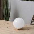 SOLVINDEN LED solar-powered floor lamp, outdoor/globe white