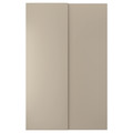 HASVIK Pair of sliding doors, beige, 150x236 cm