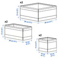 SKUBB  Box, set of 6, dark grey