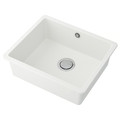 KILSVIKEN Inset sink, 1 bowl, white/quartz composite, 56x46 cm