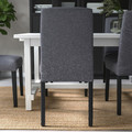 STRANDTORP / BERGMUND Table and 8 chairs, brown/Gunnared medium grey, 150/205/260 cm
