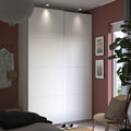 PAX / MEHAMN Wardrobe, white/double sided white, 150x66x236 cm