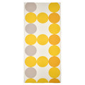 BRÖGGAN Tablecloth, dot pattern white/yellow, 145x320 cm