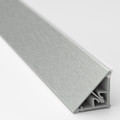 BASKETORP Wall finishing strip, stainless steel colour/aluminium