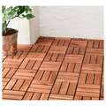 RUNNEN Floor decking, outdoor, brown stained, 0.81 m²