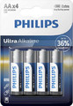 Philips Ultra Alkaline 4x AA Batteries