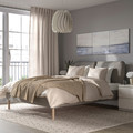 SAGESUND Upholstered bed frame, Diseröd brown,140x200 cm