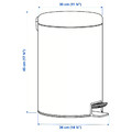 STENTRAPPA Pedal bin, anthracite, 18 l