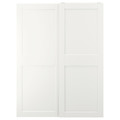 GRIMO Pair of sliding doors, white, 150x201 cm