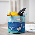 BLÅVINGAD Storage bag, ocean animals pattern/multicolour