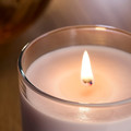 LOTSFÅGEL Scented candle in glass, Pink flowers pale pink, 20 hr