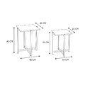 Set of 2 Side Tables, natual