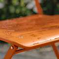 SUNDSÖ Folding chair, bright orange outdoor