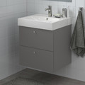 GODMORGON Wash-stand with 2 drawers, Gillburen dark grey, 60x47x58 cm