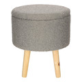 Stool with Storage L Neely, light grey