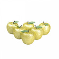 Glitter Apple Christmas Ornaments, Gold, Pack of 6