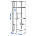 JÄTTESTA Storage combination, white/light bamboo, 200x194 cm